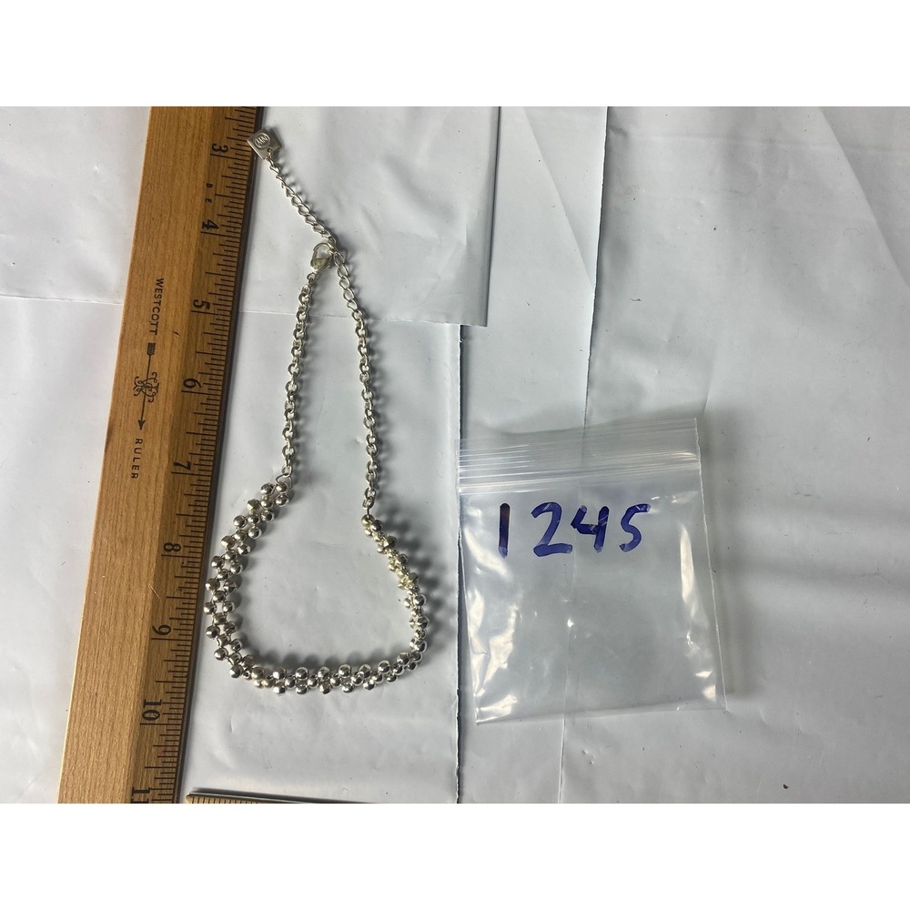 Womens Silver Tone Chain Necklace Fashion Jewelry‎
